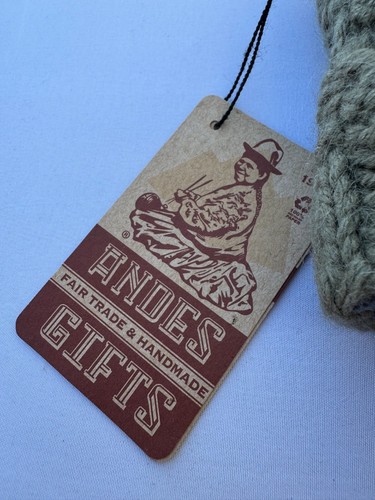 Andes Gifts Fair Trade Handmade Gray Ear Warmers Owl Crochet - Picture 3 of 8