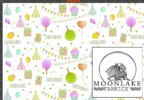 Birthday Party 100% Quality Cotton Poplin Fabric *Exclusive* - Picture 2 of 6