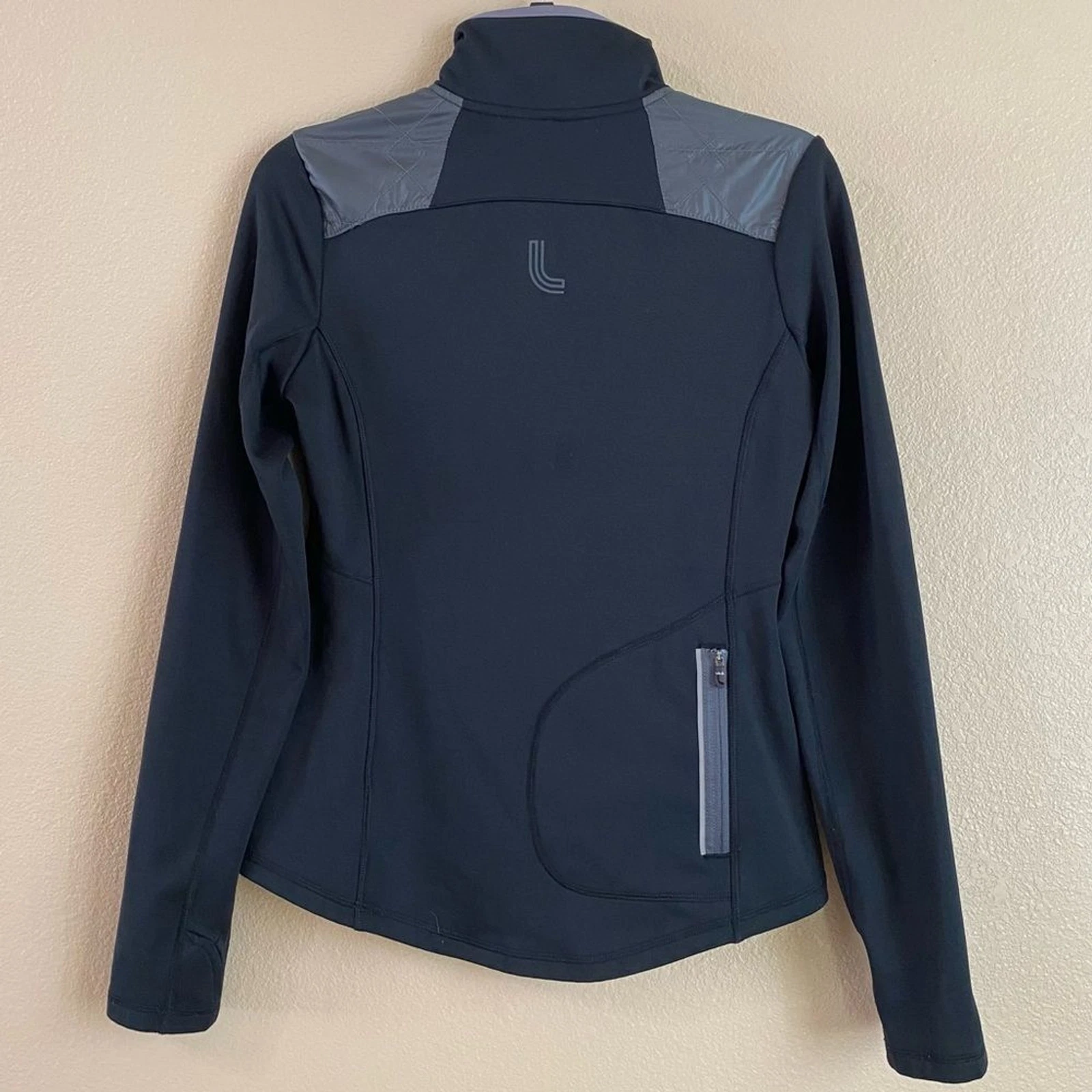 lole workout running half zip fleece lined long sleeve shirt