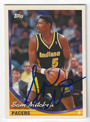 SAM MITCHELL INDIANA PACERS SIGNED CARD MINNESOTA TIMBERWOLVES