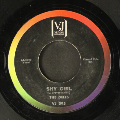 DELLS: shy girl / what do we prove VEE-JAY 7'' Single 45 RPM