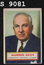1956 Topps Baseball Card #2 Warren Giles 