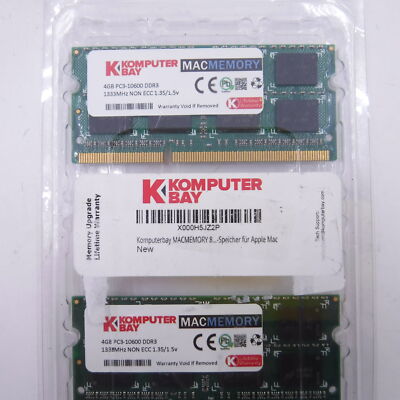 Komputerbay 8GB(4GB×2) DDR3 1066MHz Komputerbay 8GB (2x 4GB) DDR3 DIMM (240pin) 1333MHz PC3-10600/PC3
