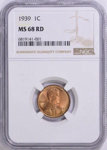 $7500 NGC Guide: 1939 Lincoln Cent NGC MS-68 RD Lot #578 TOP POP 3/0 Sealy, TX