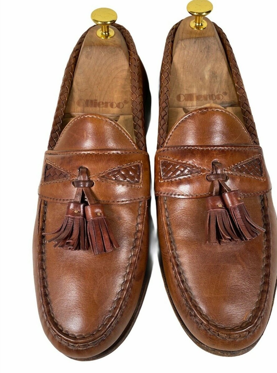 Allen Edmonds Maxfield Mens Size 9B Brown Tassel Penny  display picture 1