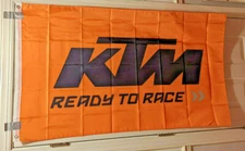 KTM Motorcycle Logo Flag Banner 3x5 ft Mancave Garage Flag MX/SX
