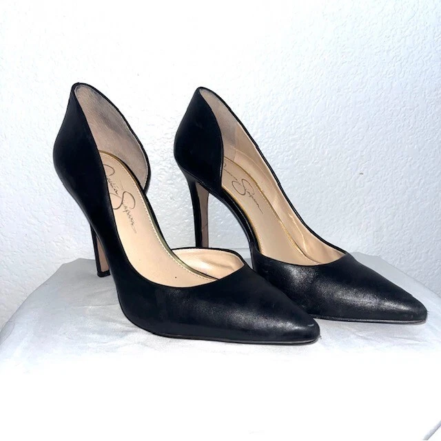 Jessica Simpson 经典黑色细高跟鞋经典高跟鞋派对鞋 8 码 — 第 4/4 张图片