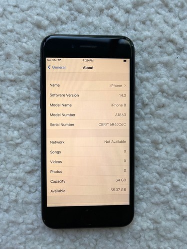 Apple iPhone 8 A1863 64GB Unlocked Space Gray (MQ722LL/A) - Good - Afbeelding 3 van 4