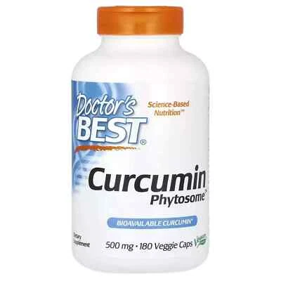 Doctor's Best Curcumin Phytosome with Meriva 180 Veg Capsules for Joint Health