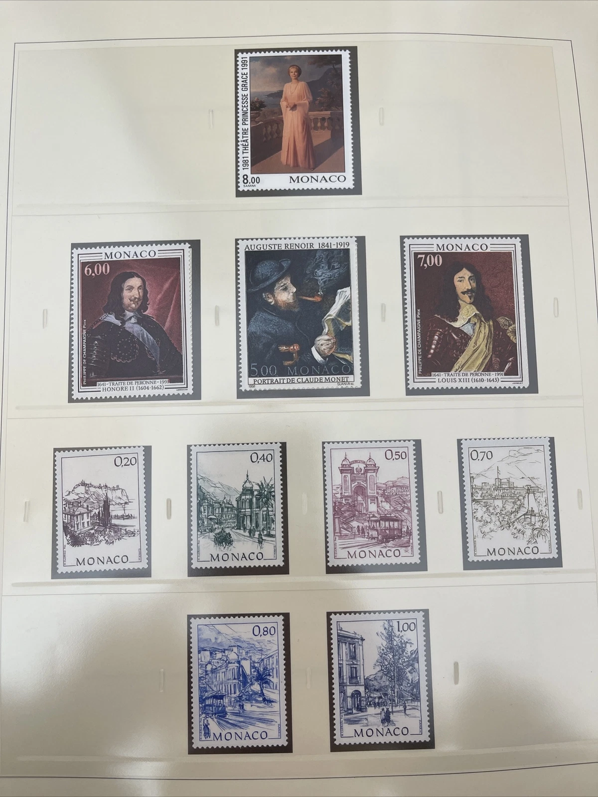 Timbres Monaco Neuf Lindner No.186 1991 Page 163