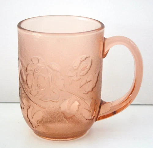 Arcoroc France Rosa Rosaline Pink Glass Mug 10oz ~ 8 available