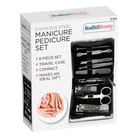 8Pce Manicure Pedicure Sets with Travel Case Stainless Steel Nail Cutter Set New