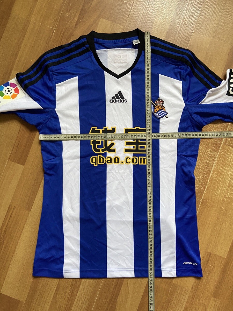 REAL SOCIEDAD 2014 2015 HOME FOOTBAL SHIRT SOCCER JERSEY ADIDAS