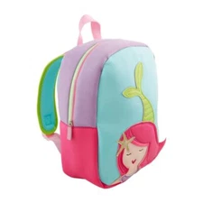 Mud Pie E4 Kids Girl Pink 13"x9.5"x5.5" Mermaid Neoprene Backpack 10010142