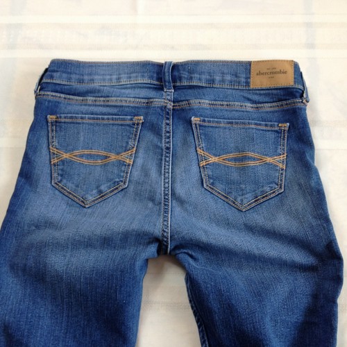 ABERCROMBIE KIDS Medium Wash Cotton Blend Denim Leggings Girls Size 16 - Picture 9 of 9