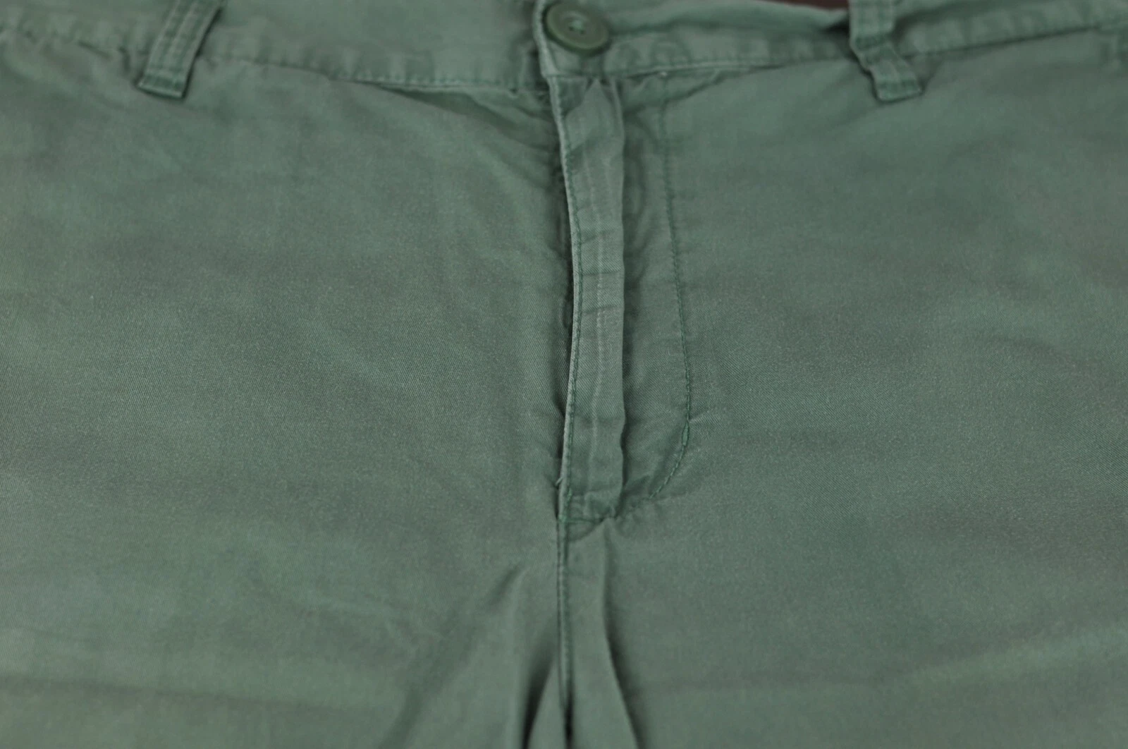 Columbia Men's Solid Green Cotton Flat Front Outdoor Casual Cargo Shorts 36