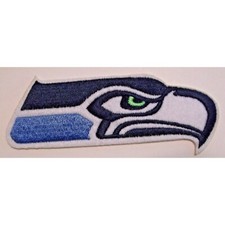 Seattle Seahawks Embroidered Applique PATCH 4" x 1 3/4" Iron Sew NFL Ships FREE