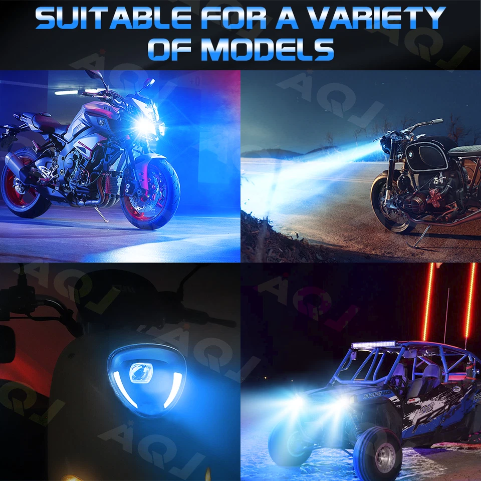 For Arctic Cat 300 2x4 4X4 1998-2000 2001 LED Headlight 6000K 100W Bulbs 6000K Foto 3 de 4