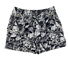 Lauren Ralph Lauren Women's Paisley Patterned Mid Length Cuffed Shorts Size 8