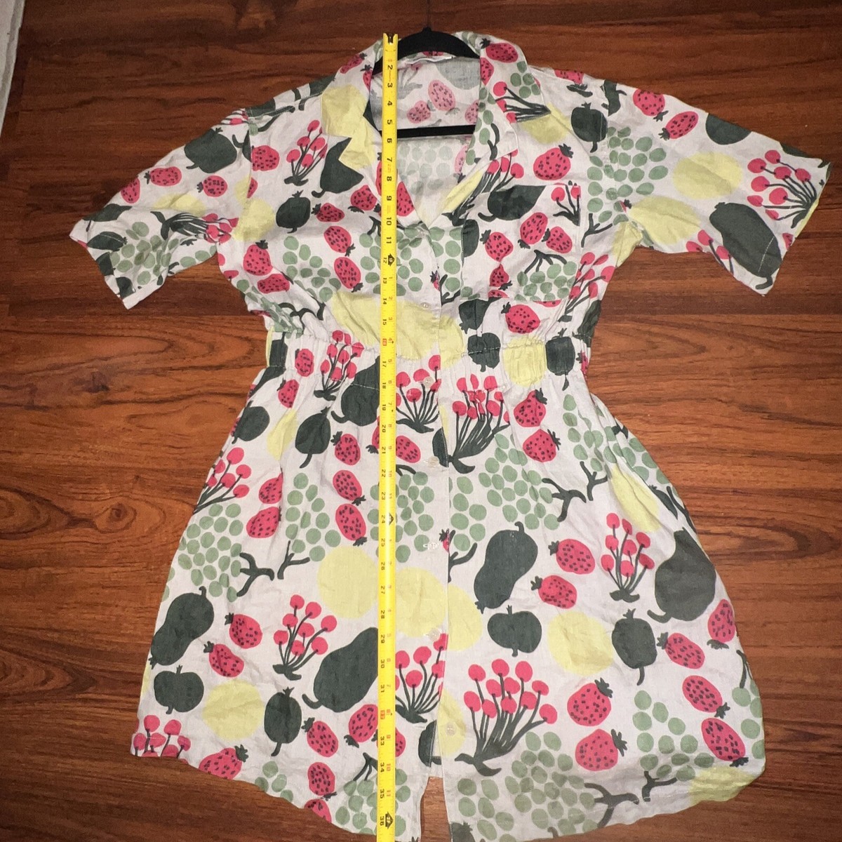 Herkku Pieni Tori MARIMEKKO 38 Fruit DRESS m Medium womens