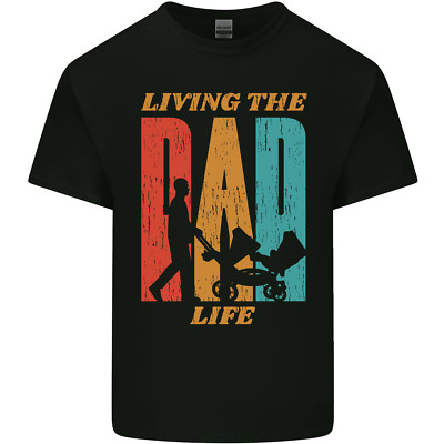 Vatertag Leben der Vater Leben Zwillinge lustiges leichtes Herren T-Shirt Baumwolle