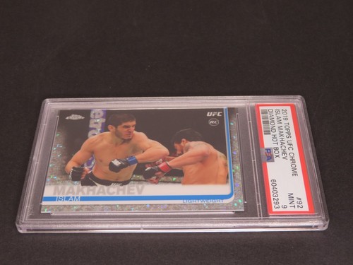 Islam Makhachev [Diamond Hot Box] #92 2019 Topps UFC Chrome card