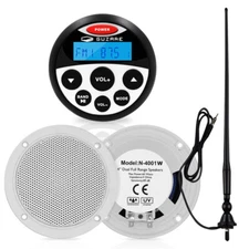 Waterproof Marine Stereo Boat AM FM Bluetooth Radio Receiver USB MP3 Yacht Audio