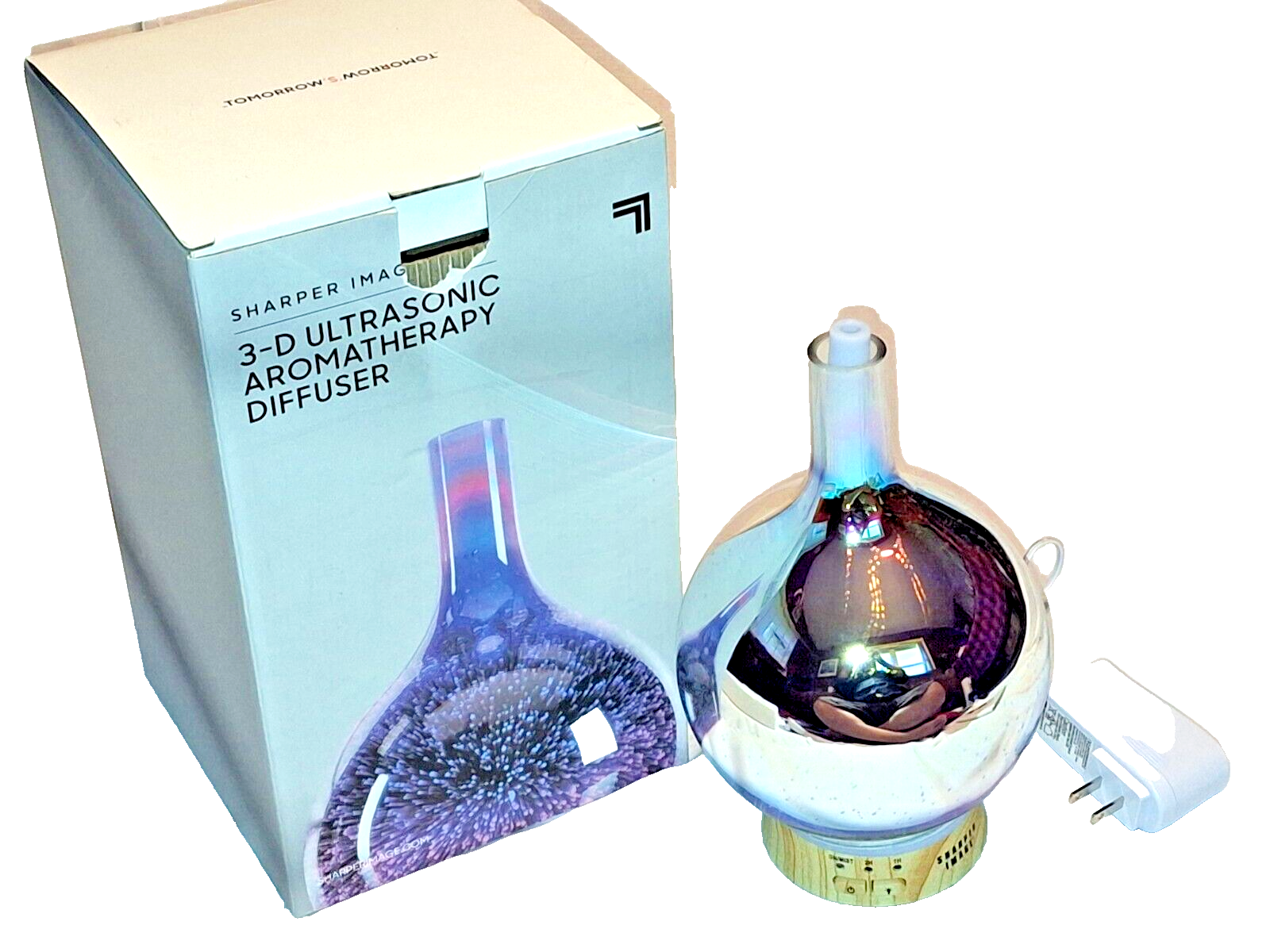 Sharper Image 3D Ultrasonic Aromatherapy Diffuser LED Light Mist Humidifier EXC.