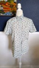 J Crew Flex Washed Light Blue Chili Pepper Button Front Shirt Sz Medium M