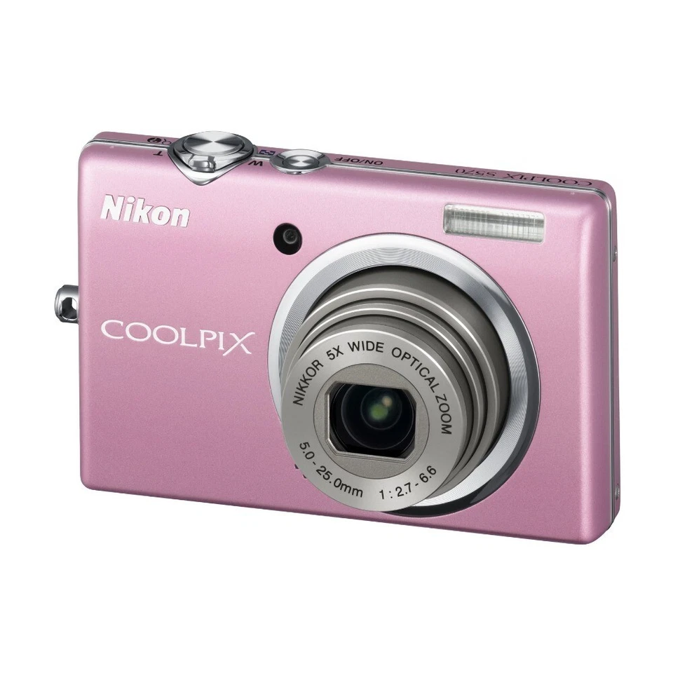 Cámara digital Nikon COOLPIX S570 12 MP detección de sonrisa enfoque automático flash incorporado Foto 4 de 4