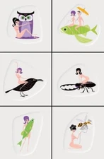 The Flesh Is Willing SHAG PRINTS Set Of 6 Hand Pulled 7 Color Serigraph Intaglio