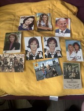 Zestaw starych kart z autografami