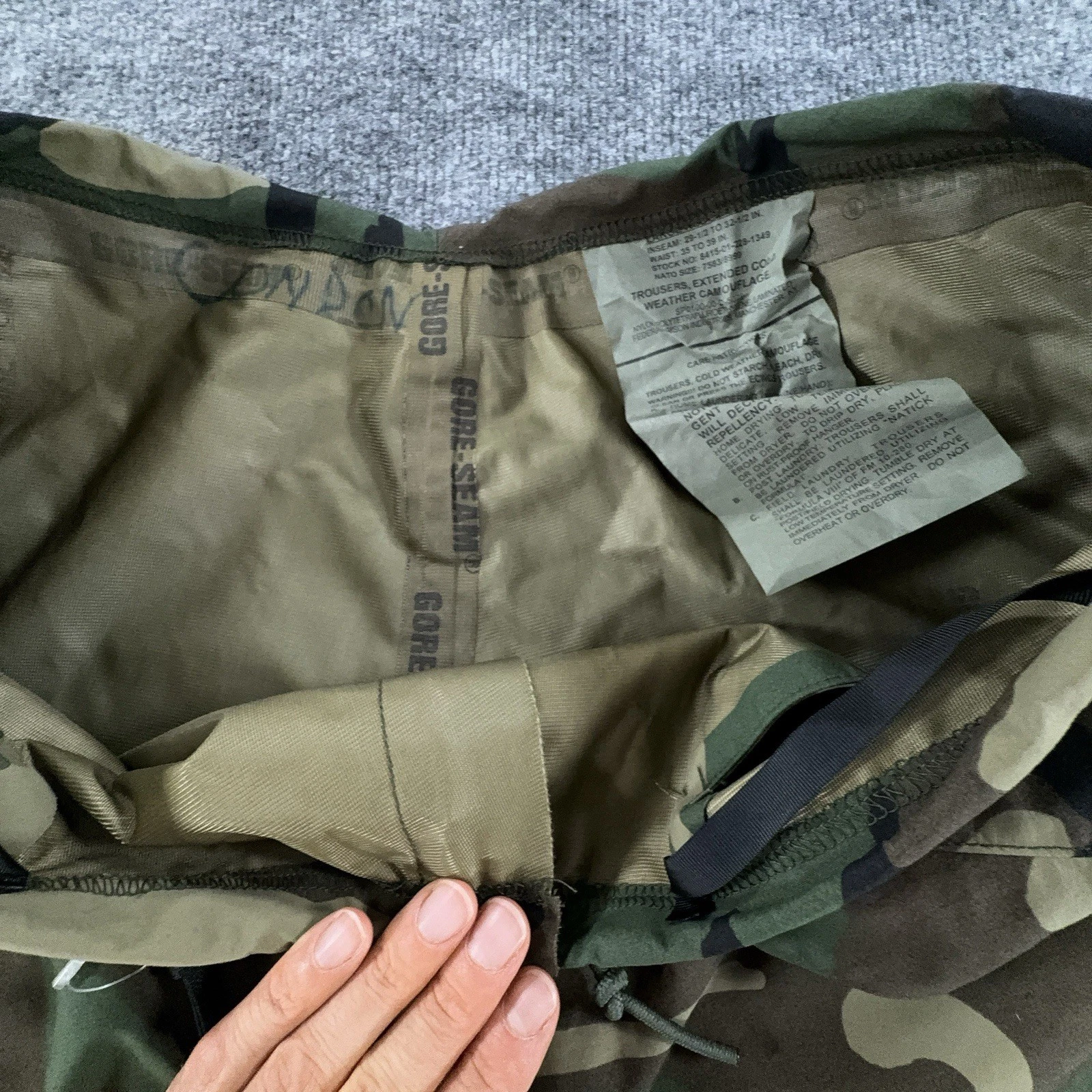 US Military ECWCS Gen 1 Woodland Camo Cold Weather Parka Jacket Pants Set Large - product detail image 21