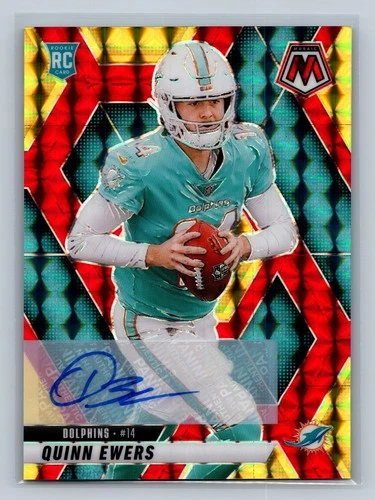 2025 Panini Mosaic Football Choice Fusion Red and Yellow Quinn Ewers #308