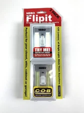 Nebo 6523 FlipIt 215 Lumen COB LED Universal Mount Work Light Switch 2-Pack