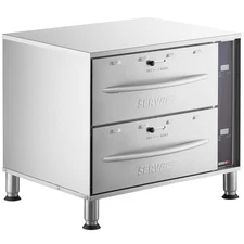 ServIt WDSFS-D2 Double Freestanding Drawer Warmer with Digital Controls - 900W,