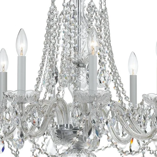 Crystorama 26" Polished Chrome 8-Light Traditional Crystal Chandelier - Picture 5 of 7