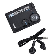 110-140MHZ Air Band Radio AM Receiver Aviation Band Receiver Black Airport