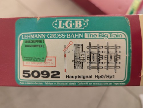*NEU - LGB 5092 elektrisches Hauptsignal von 1992  In OVP! | Zustand: Neu