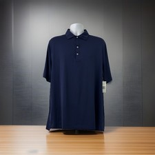 Johnnie-O Polo Shirt Men's Size LT Big Tall Short Sleeve Stretch Navy Blue