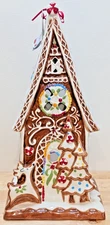 NEW Blue Sky Clayworks CHRISTMAS GINGERBREAD Candle Tea Light House TALL NWT