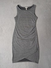 Leith Dress Women's M Gray Ruched Asymmetrical Tank Bodycon Sleeveless