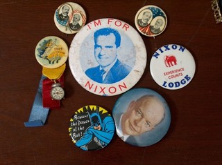 campaign pin pinback button political badge election LOCAL ADVERTISING