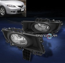 07 08 09 Mazda 3 Mazda3 Sedan 4dr Bumper Fog Light Lamp Kit Chrome Wbulbswitch