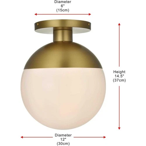 Living District LD6056SG Eclipse Flush Mount Satin Gold - Picture 8 of 9