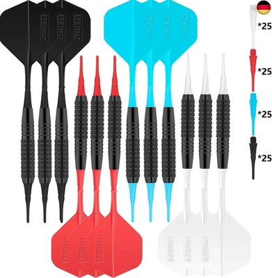 CyeeLife 18g Soft Dartpfeile. Neue sehr stabile und biegsame Kunststoffschäfte 