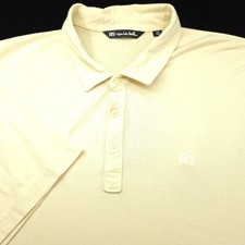 Travis Mathew Polo Shirt Mens -2XL- Yellow Pima Cotton Soft Knit Golf Logo