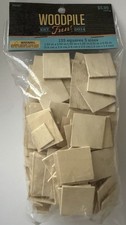 135pc Unfinished Wooden Squares Mini Wood Tiles Craft Pieces DIY Bulk