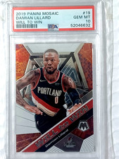 2019 Panini Mosaic  #19 DAMIAN LILLARD Will To Win PSA 10 Gem Mint