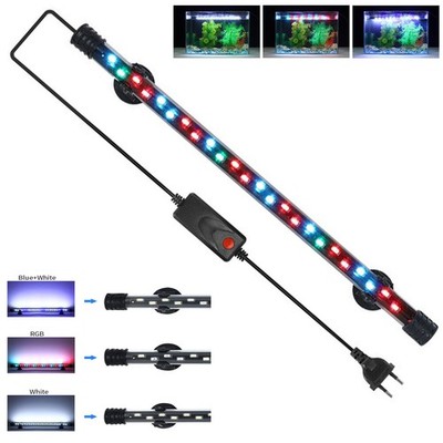 Underwater Aquarium Air Bubble LED Light Fish Tank RGB Submersible Lamp + Switch
